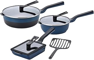 レミパン2点 & エッグ & 蓋 & ターナー (ネイビー) RHF-950【 remy レミパン レミパンエッグ フライパン ターナー セット 蓋つき ガス IH対応 平野レミ キッチン用品 】