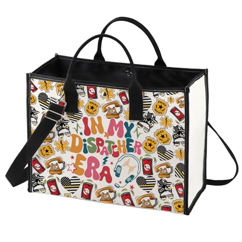 BWWKTOP Dispatcher Tote Bag Appreciation Gifts In My Dispatcher Era Shoulder Bag Emergency Merch