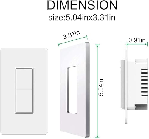 Miniatura 8 de Interruptor de luz inteligente, triple interruptor WiFi botón de interruptor inteligente, compatible con Alexa y Google Home, control remoto con