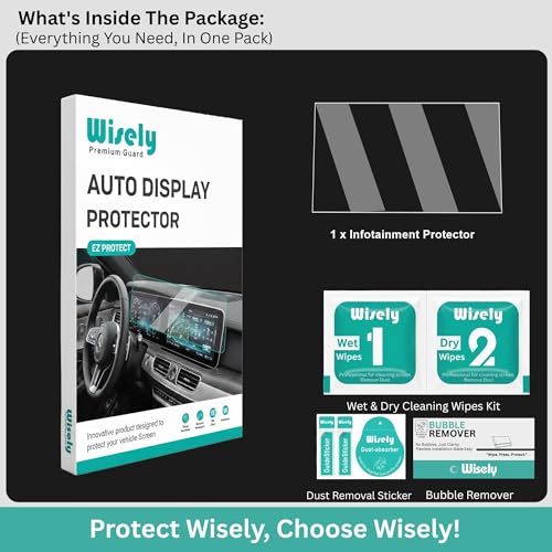 Image of Wisely Pack 2 - Screen Guard for MARUTI SUZUKI BALENO (2022-26+) DELTA ZETA Car - 7 Inch Display Infotainment GPS System Cluster Protector - Stereo Accessories - Touch Responsive - HD Clear