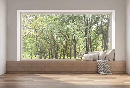 New 10x7ft Room Interior Backdrop Interior Big Side Window with Wooden Floor Photography Background Home and House Design Modern Villa Video Recording