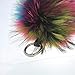 Fosrion Large Genuine Raccoon/Fox Fur Pom Keychain Bag Charm Fluffy Fur Ball (RedGreenBlue)