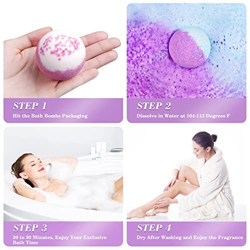 Calmnfiz MPNCN0001-P20 20Pcs Bath Bombs For Women Presents Set Natural Wonderful Fizz Effect Bath Bomb thumb #4