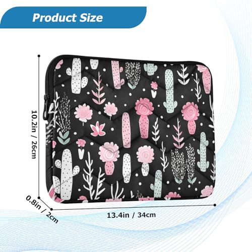 Funda para portátil 13-14 pulgadas impermeable cactus negro miniatura 3