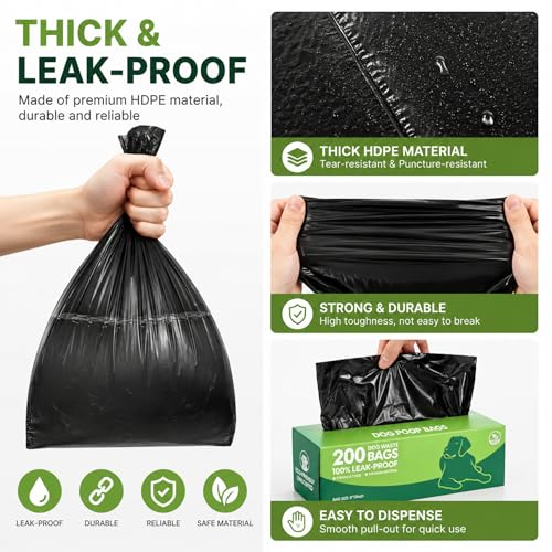 Image of Sherr 100 Boxed Rolls 20000 Counts Dog Poop Bags Bulk Leak Proof Dog Waste Bags Pet Doggy Waste Poop Box Universal for Puppy Pets Outdoor Walking and Travel, 100 Rolls of 200