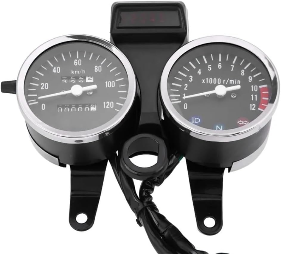 Motorcycle Odometer Gauge Motorcycle Modified Accessories Tachometer Odometer Tachometer for GN125 Motorcycle Odometer