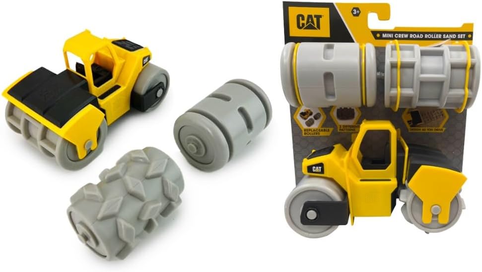 CatToysOfficial 83375 Mini Crew Straßen- und Sandwalze Set Sand Roller Road