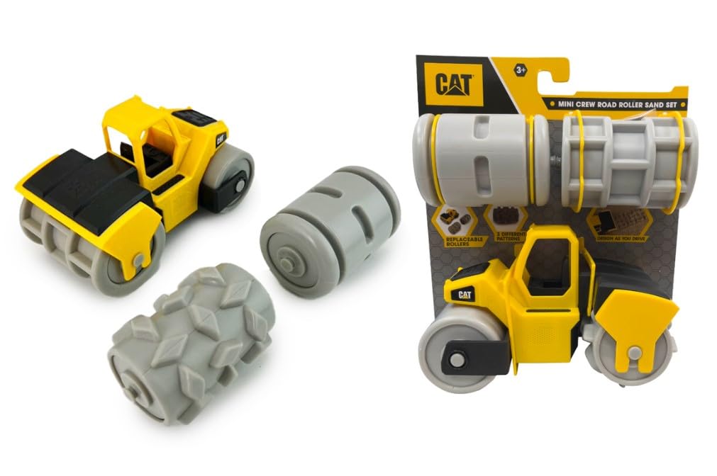 CAT Mini Crew Sand Roller Road Set