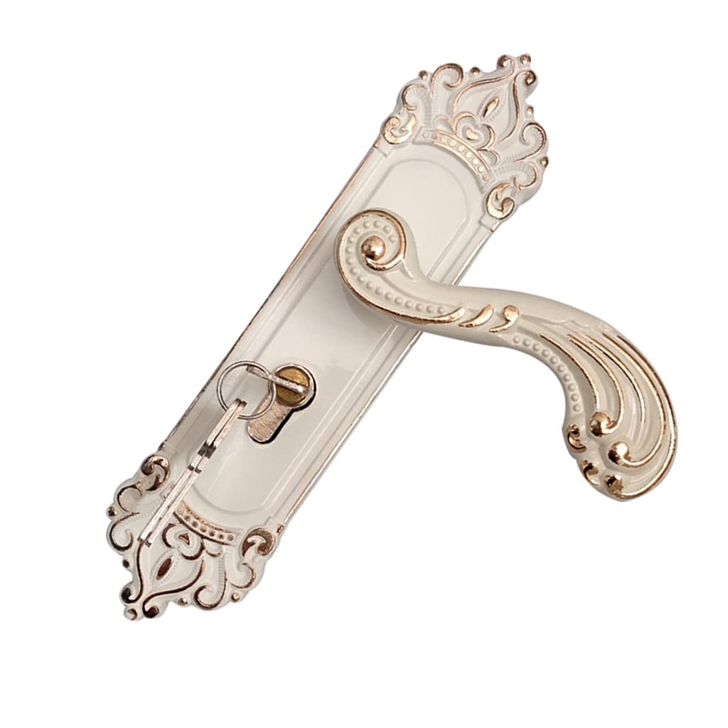Estilo Dormitorio Mango Bloqueo Cerradura Llave Kit Kit Combinación Aleación de Aluminio Retro Lock Habitación Familia Puerta Accesorios de Hardware