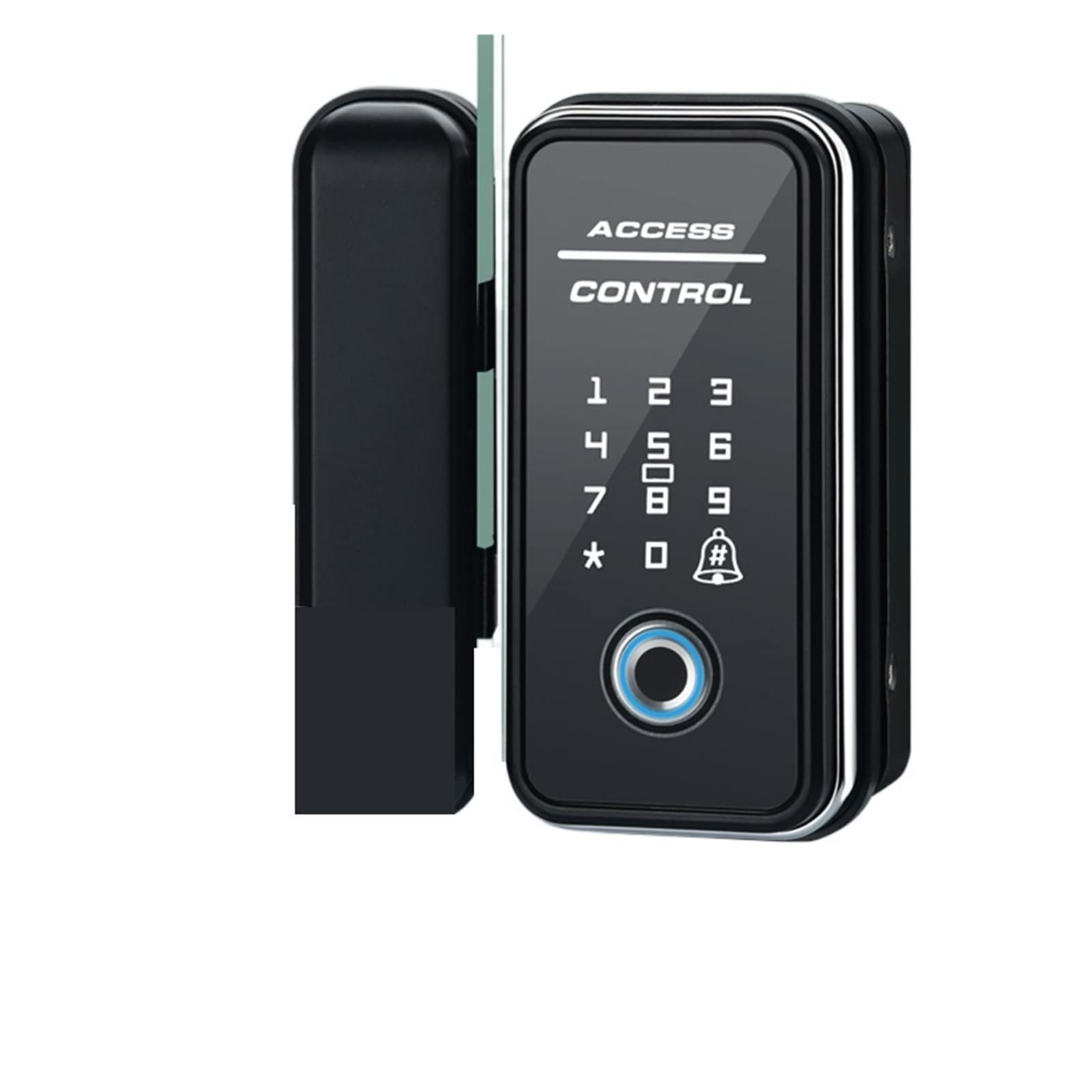 Inteligentny zamek z blokadą Smart Phone Control Fingerprint Smart Lock for Glass Wooden by Electronic Keyless 50 Meters Long Range Remote Control Fiing for Lock (Kolor: Single Door1) (Double Remote2)