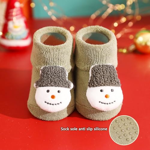 Baby Slipper Socks - Winter Warm, Non-Skid Grip, Anti-Skid, Soft Cute Cotton Bear Toddler Socks2