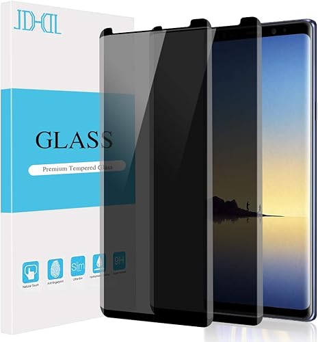 AOKER - Protector de pantalla de privacidad para Galaxy Note 8 / Note 9, película de vidrio templado, borde curvado 3D, fácil de instalar, antiespía