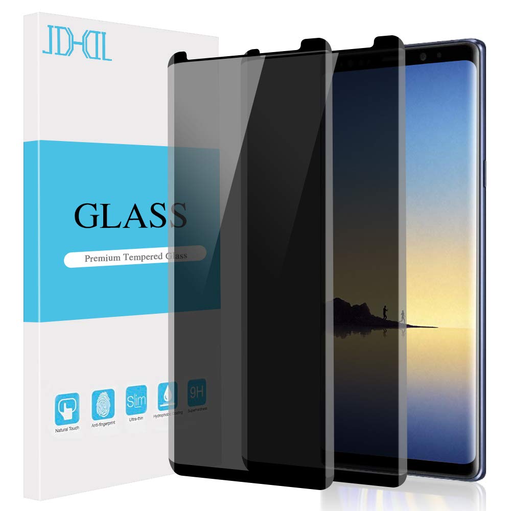 AOKER for Galaxy Note 8 Privacy Screen Protector Tempered Glass Film, 3D Curved Edge Case Friendly Easy Install Anti Spy/Scratch Compatible Samsung Galaxy Note 8 Replacement Warranty