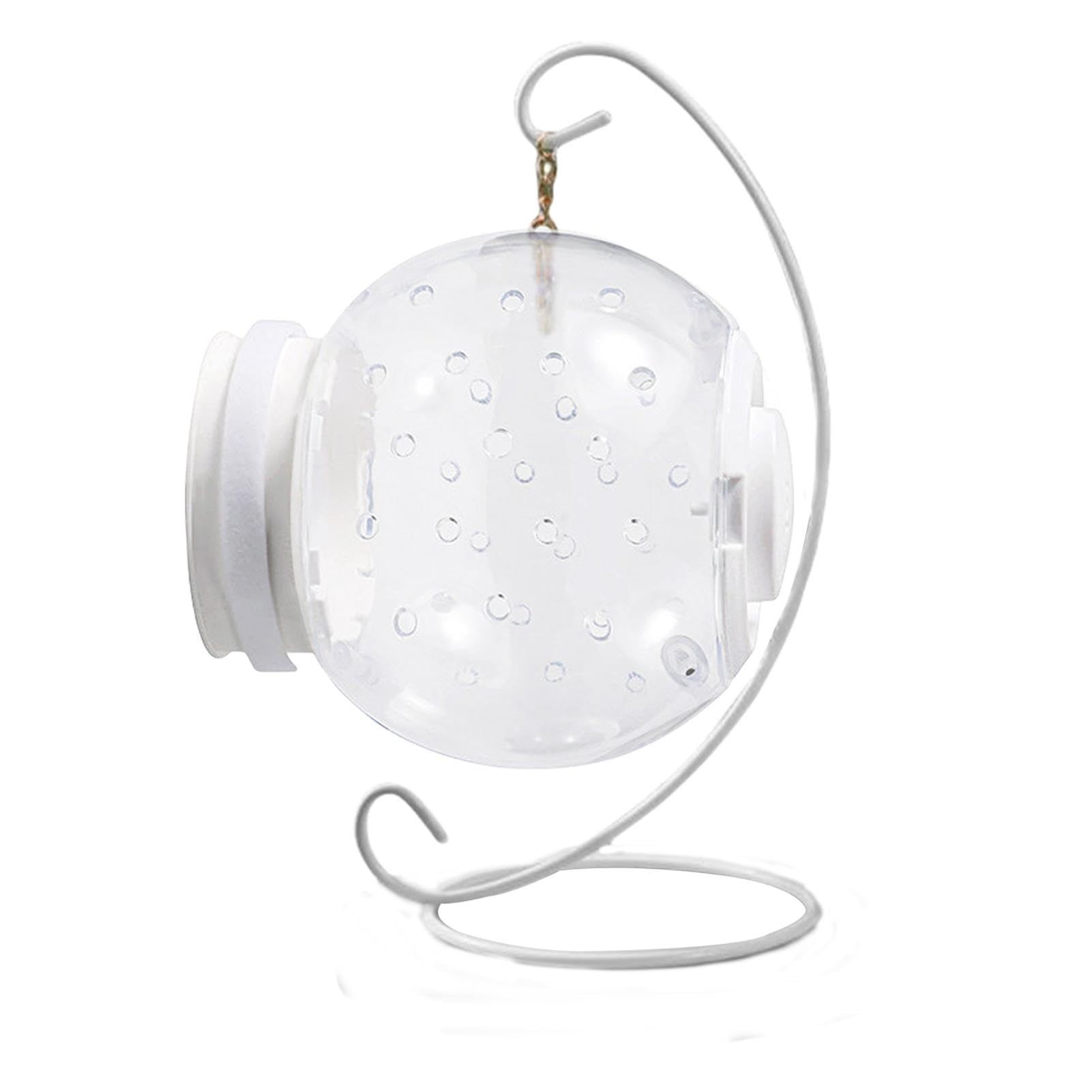 Jaula para pájaros pequeña – Jaula redonda para pájaros con base de pie, jaula clásica para pájaros con vista clara, jaula de cristal acrílico para periquitos, periquitos, cacatúas