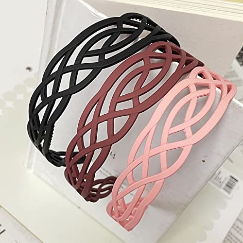 Springtime 6Pcs Wide Plastic Headbands For Women Fashion Hair Bands With Teeth For Girls Thick Hair Hoops Hair Accessories #TOP6