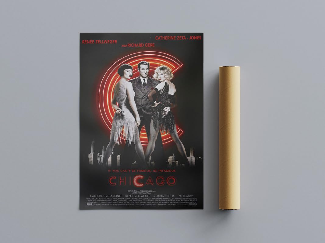 Pixie Posters Multi Colour All Time Great Movie Posters Chicago Wall Art (A3 Size 29.7Cmx42cm)