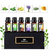 ap airpleasure Fresh Essential Oils Set, 6x10ml Aromatherapy Oil Gift Kit for Diffuser, Fragrance...