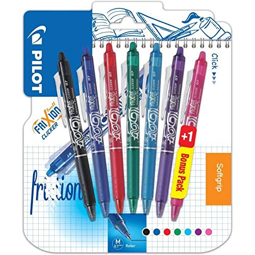 Pilot FriXion Ball Clicker x6 + 1 stylo roller effaçable rétractable