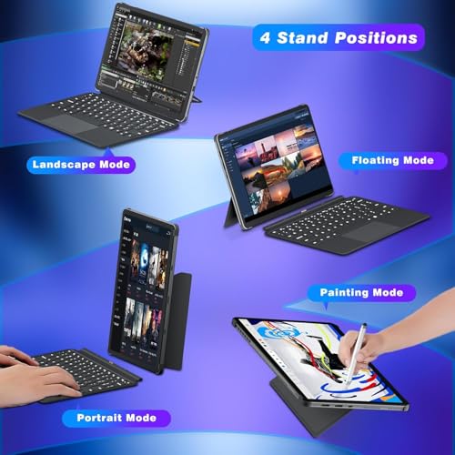 Image of Tunhail 10.1 2 in 1 inch Laptop 12GB RAM 256GB SSD, 360Flip Touchscreen Laptop with m3-8100Y（Up to 3.40 GH） 800 * 1280 IPS FHD, Backlit Keyboard Laptop Computer for Students /Commuters /Business