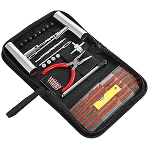 QUNNIE Tire Repair Kit 46Pcs Tire Patch Kit with Connectors Diaper Repair Tools Tyres and Connectors Patch Kit for Car Motorcycle Truck Tractor Trailer