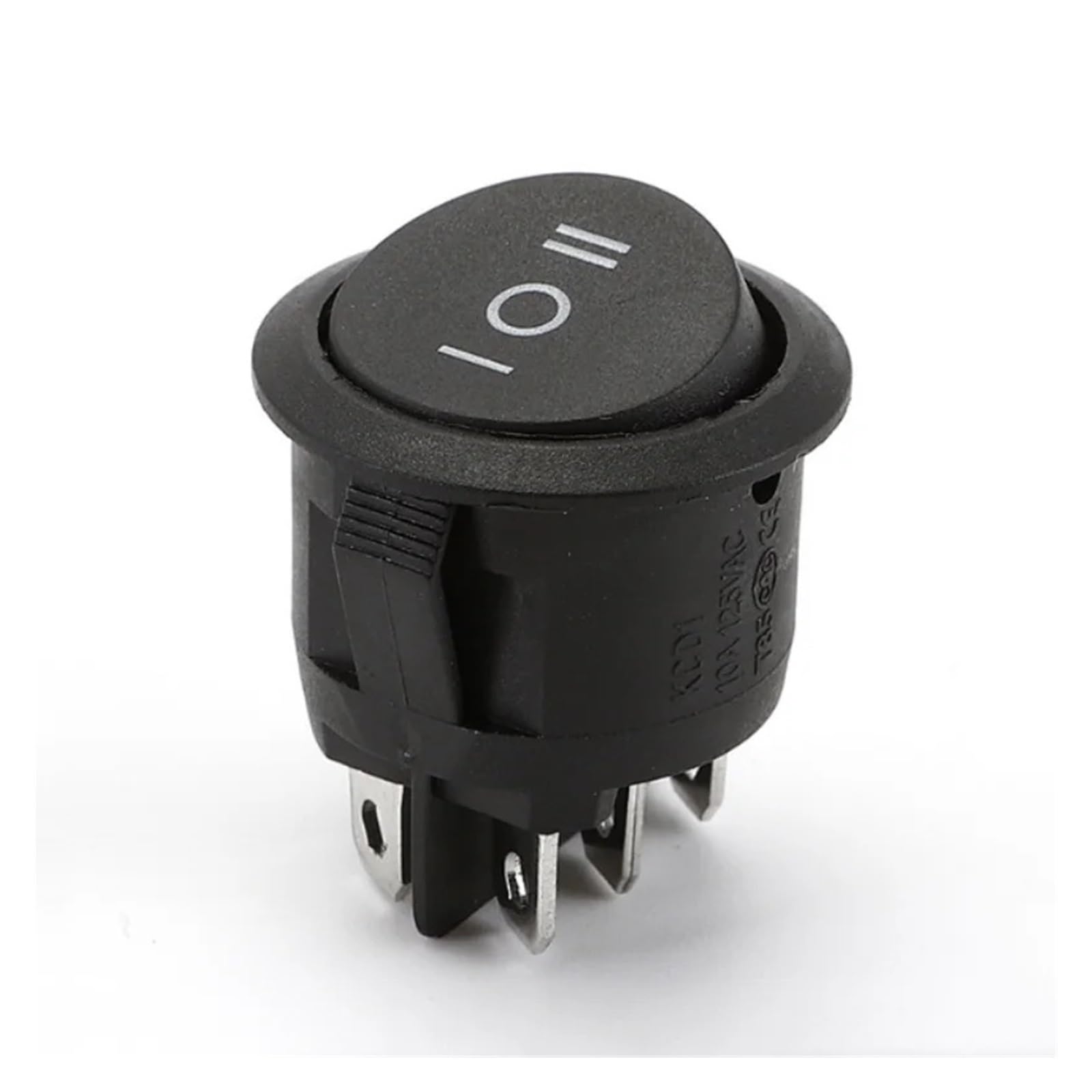 5 interruptores basculantes Redondos KCD1-206 de 23 mm, 3 Posiciones, 6 Pines, Encendido-Apagado-Encendido, 10 A, 125 V CA