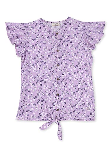 Image of Gini & Jony Girls Blue Polka dot Silk Full Sleeves Woven Top
