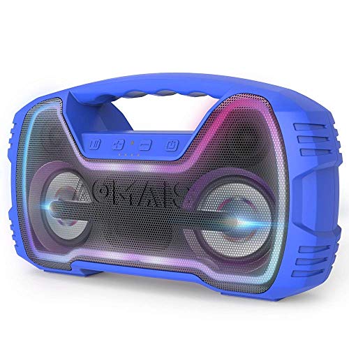 Portable Waterproof Bluetooth Speaker IPX7, AOMAIS Wireless Home Party Speaker, 25W Rich Bass Impressive Sound, Wireless Stereo Pairing, Built-in Mic, 100ft Bluetooth Range, Durable for Indoor Outdoor