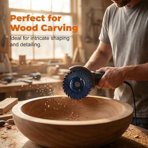 Image of 3PCS Wood Carving Disc Set, 2026 New Carbon Steel Grinding Wheel for Angle Grinder 4 inch & 4.5 inch, Wood Sanding Disc Attachment for Shaping, Cutting, Polishing, Surface Finishing (5 Pcs)