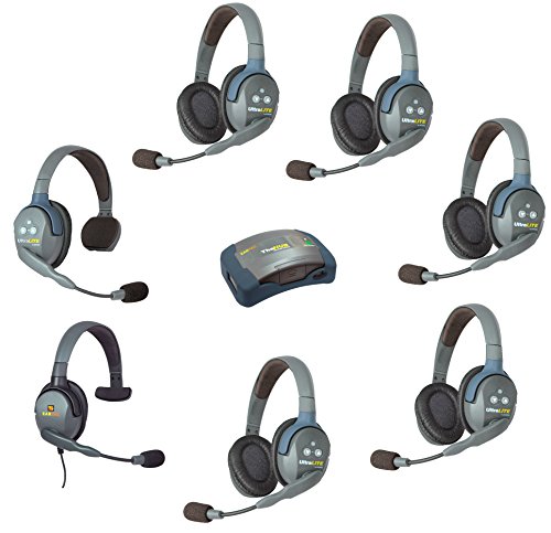 Eartec HUB715MXS - Sistema para 7 personas con 1 auricular inalámbrico simple, 5 dobles y 1 Max4G simple con base HUB Mini miniatura 1
