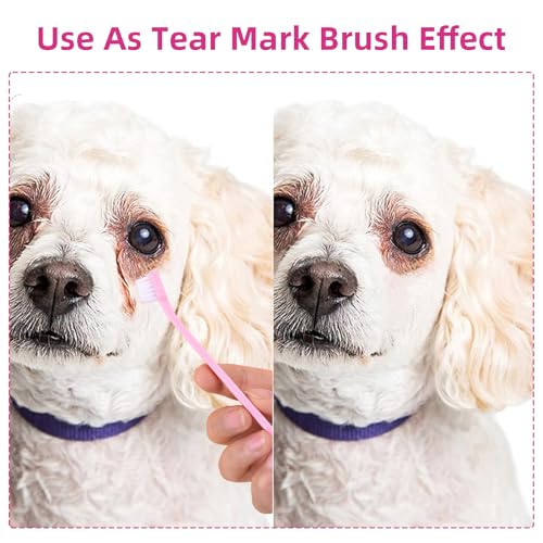 Image of Cat Dog Toothbrush Puppy Tooth Brushing Kit Cat Dental Healthy Pink Teeth Brush for Dogs Dental Hygiene Toothbrush for Pet Kitten Bunny 1 Piece
