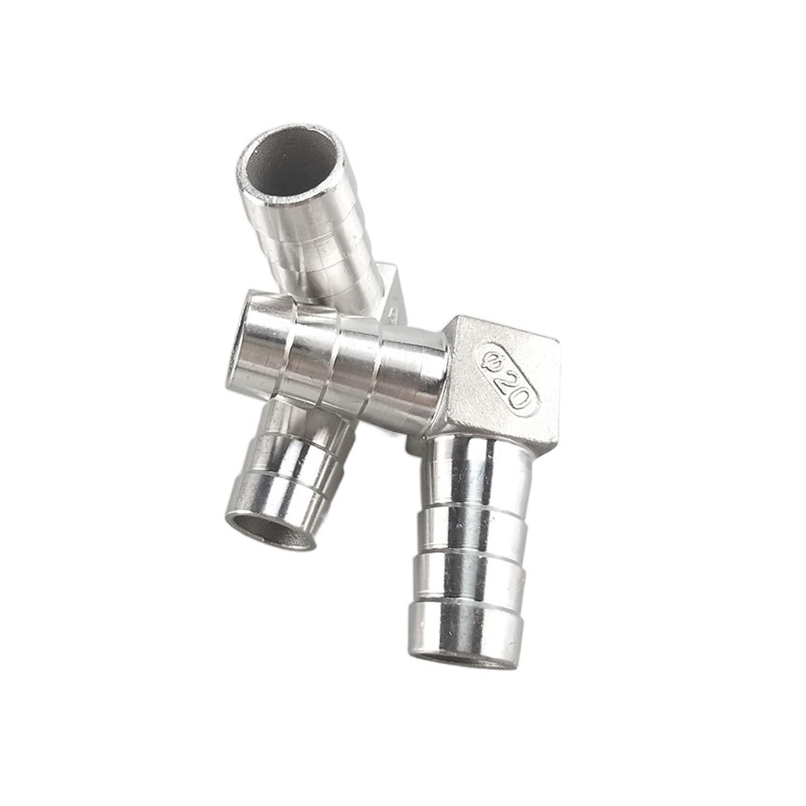 raccord cannelé, Raccord coudé for Tuyau cannelé en Acier Inoxydable 304 (6/8/10/12/14/15/16/19/20/25/32 mm)(19MM)