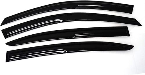 Miniatura 2 de JDM - Deflector de ventana lateral con cinta adhesiva 3D de montaje exterior, compatible con Honda Accord 2018-2020 de 10ª generación, protector