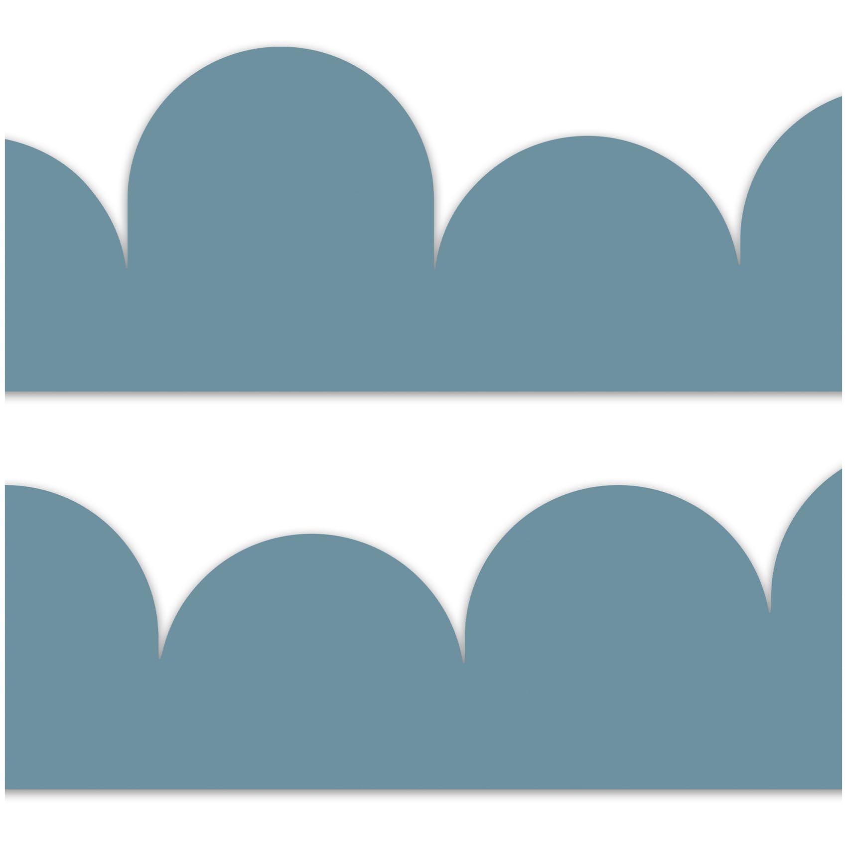 Yabaduu Bordüre 15x200cm für Kinderzimmer Babyzimmer Deko im Skandi Look Scandi Aufkleber Wandbordüre Wandtattoo für Kinder Mädchen Junge Y034 (Blau)