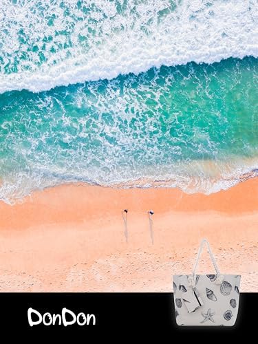 Large Waterproof Beach Bag for Women - Stylish Striped Tote - Image 6