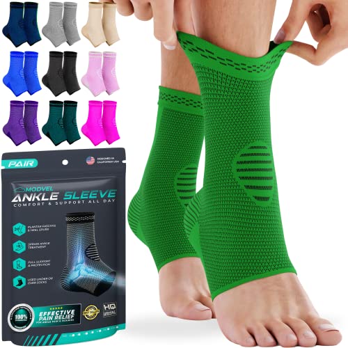 Image of Modvel Foot & Ankle Brace Socks for Sprained Ankle Compression Sleeve - Foot Support for Women & Men - Tendonitis & Arthritis Ankle Brace Sports Running, Torn Ligaments & Women Stabilizing Ankle Wrap