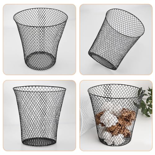 Caneca de Basura de Malla Negra Amosfun para Oficina y Hogar miniatura 7