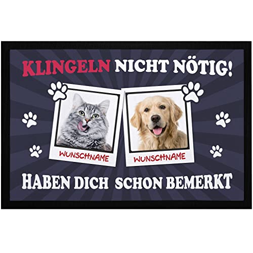 SpecialMe® Fußmatte mit eigenem Haustier selbst gestalten personalisiert mit Name Foto Geschenk...
