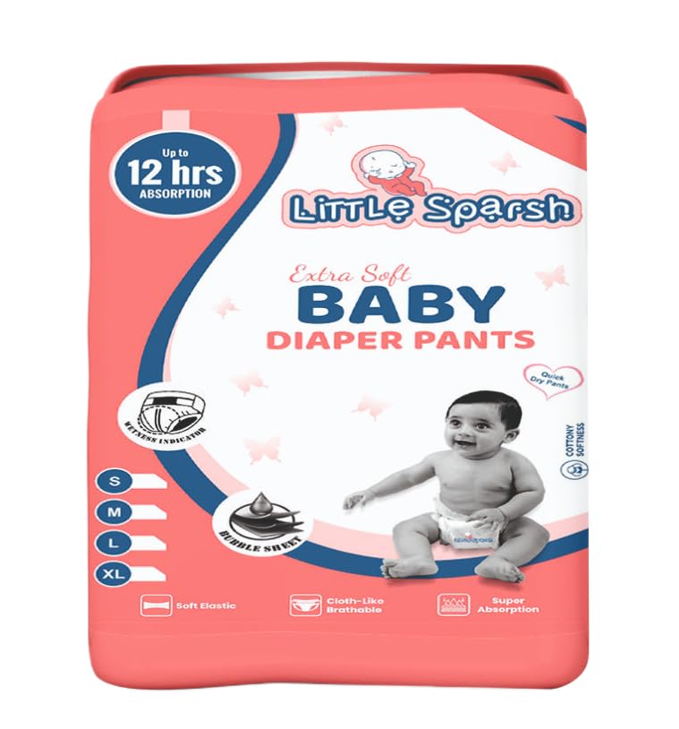Image of Baby Infant Diaper Pants L Size (9-14 kg), 40 Count | Up to 12 Hrs Absorption | Comfort Fit And Leak Protection