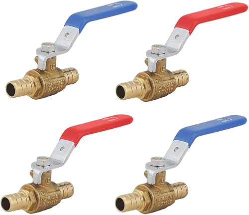 Válvula PEX de 12 pulgada, válvula de bola de cierre de puerto completo de latón, mango de 14 de giro, válvula de agua PEX con certificación UPC