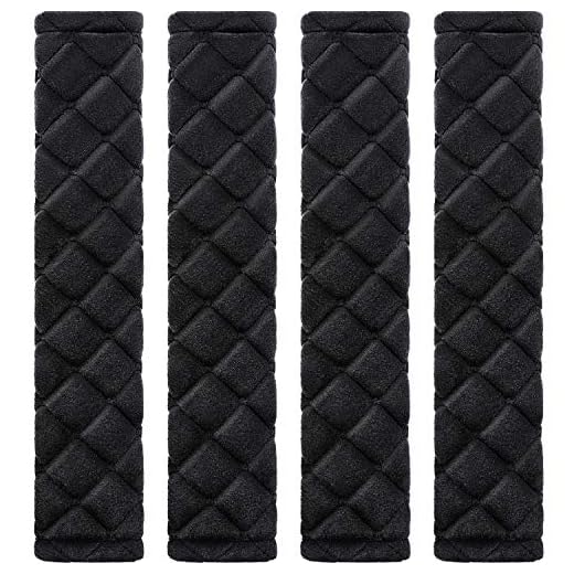 Tatuo 4 Pack Seat Belt Cover Extra Long Seat Belt Pads for Car Soft Comfort Shoulder Strap Covers Harness Pads Helps Protect Your Neck and Shoulder(10.6 Inch,Black)