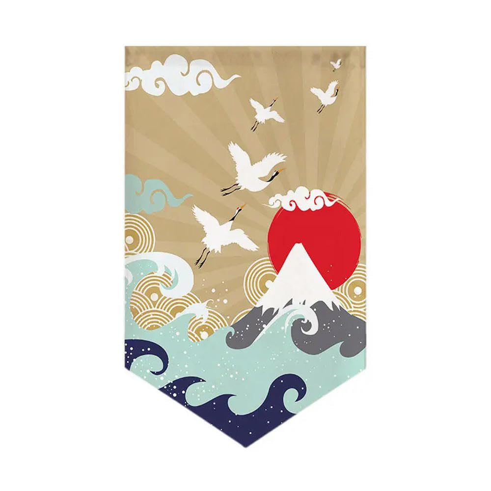 ROCILA 1Pcs Japanese Style Short Door Curtain Kitchen Partition Living Room Pennant Sushi Shop Decor Restaurant Hanging Half Curtain