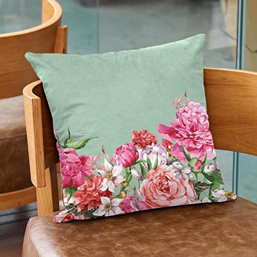 Housses de coussin lombaire en velours doux à fleurs - 7
