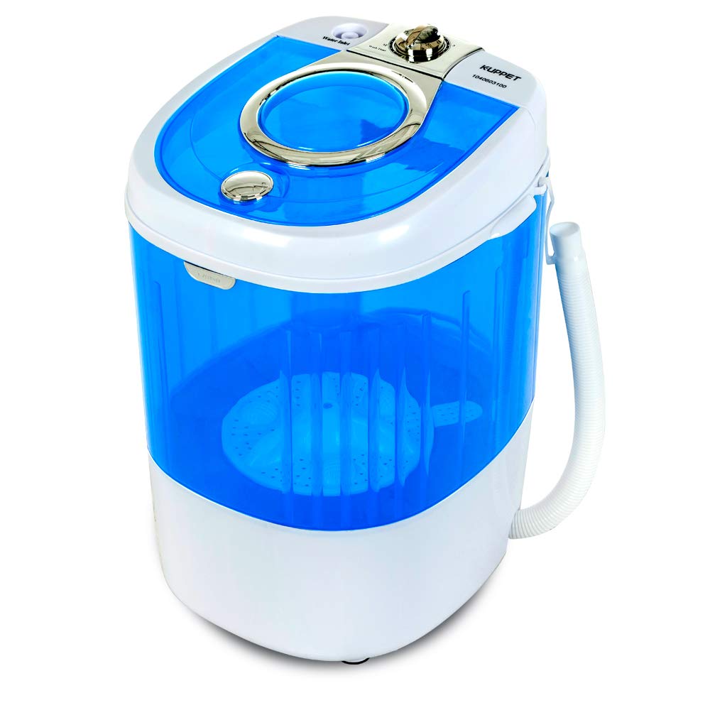KUPPET Mini Portable Washing Machine, Small Washer, 3.5 kg, Small Semi-Automatic Compact Washer, Timer Control Single Semi-Clear Tub1
