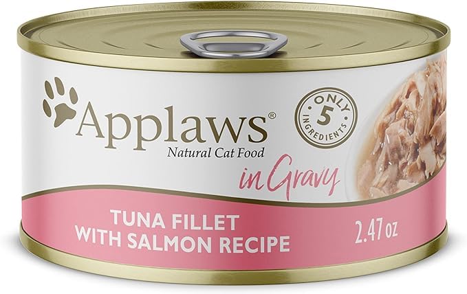 APPLAWS Cat Lata Filete ATUN Salmon EN Caldo 24X 156 GR