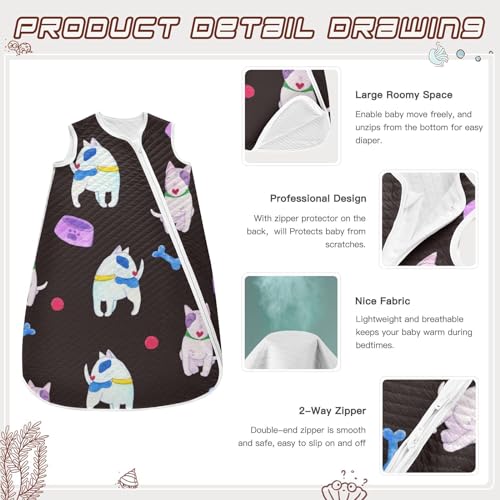 Image of vvfelixl Bright Funny Dinosaurs Baby Sleeping Bag Sleep Sack,Baby Wearable Blanket Sleep Suit for 0-6 Months