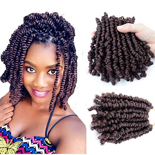 Flyteng Short bob short spring twist hair crochet braids 6 inch braiding hair twist pre-twisted passion twist crochet hair bomb twist preloope