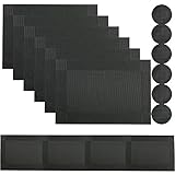 *Platzsets 6er und untersetzer set mit grau 180cm tischläufer, Platzdeckchen Größe: 45 x 30 cm; plastik tischläufer größ: 30x180cm, untersetzer größ:10x10cm
