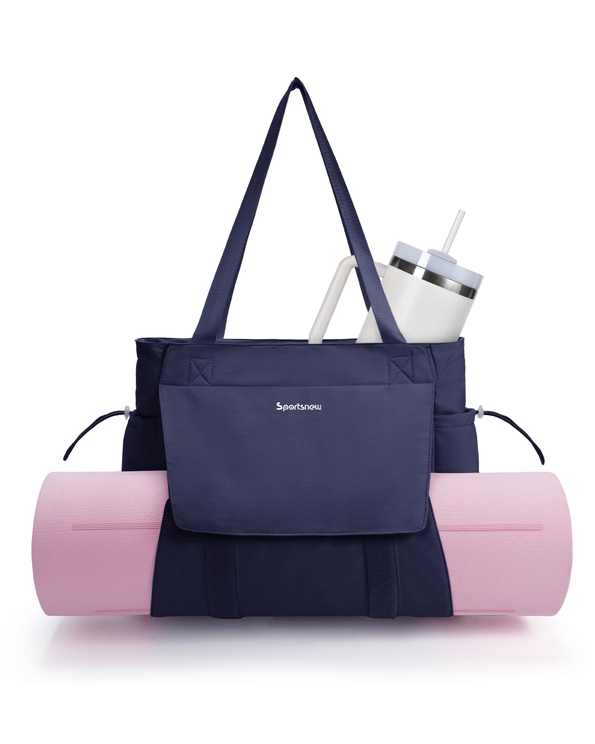 sportsnew Yoga Mat Bag Tote Yoga Gym Bags For Women Men with Waterproof Wet Pocket & Hook-and-loop, Quick Access Storage Yoga Mat Bag Carrier