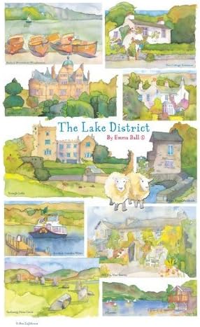 Emma BallTHE LAKE DISTRICT Cotton Tea Towel Design