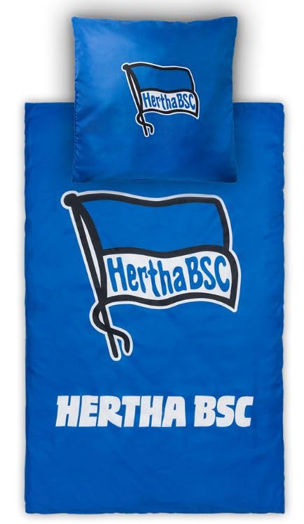 Parure de lit Hertha BSC Berlin 135 x 200 fermeture éclair anti-glisse